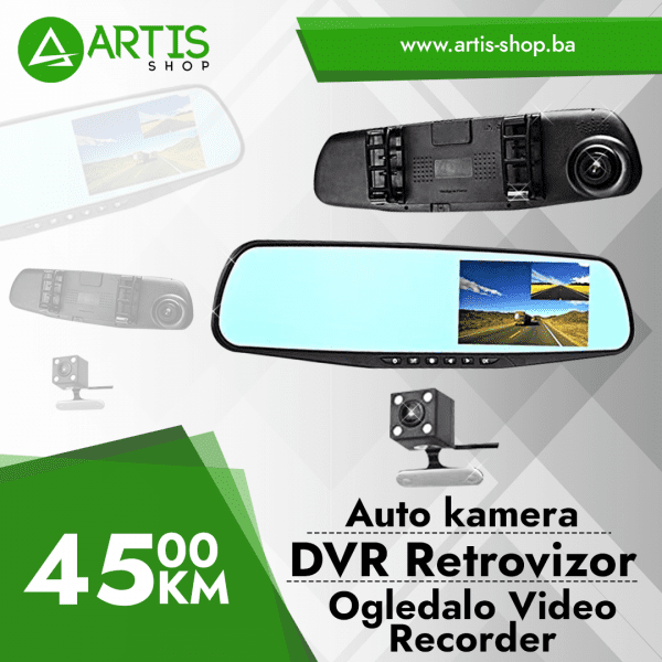 Auto kamera DVR Retrovizor Ogledalo Video Recorder 4.3"