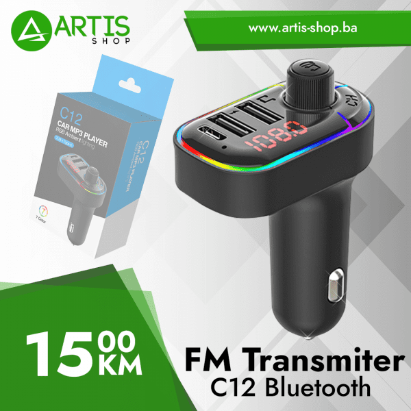 FM Transmiter C12 Bluetooth
