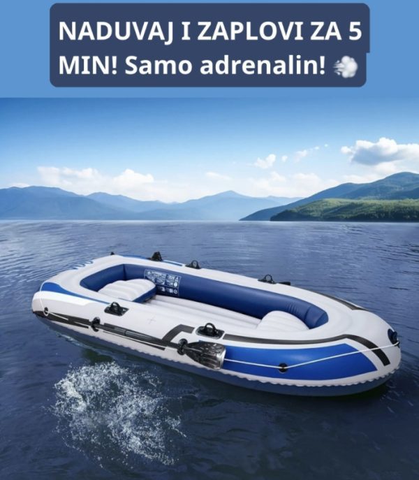 Čamac za 4 osobe DELUX + gratis pumpa i vesla – Idealan za avanture! - Image 9