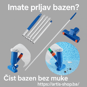 Set za ciscenje bazena – rucni usisivac – mrezica